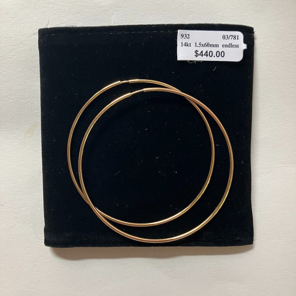 Endless Gold Hoop Earrings